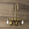 Kingston Brass AE83T7 Adjustable Center Wall Mount Tub Faucet, Brushed Brass AE83T7 - alternate 2